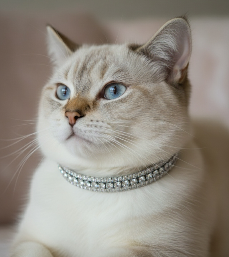 Bijou Clear Diamond Cat Collar